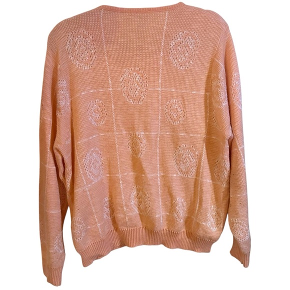 Vintage Lady Devon Pink Sweater Oversized Medium - Picture 4 of 11